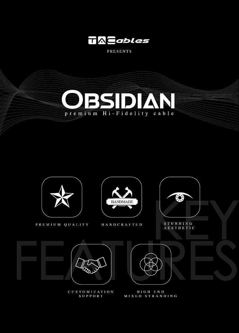 Buy TACables Obsidian earphone wire at HiFiNage in India.