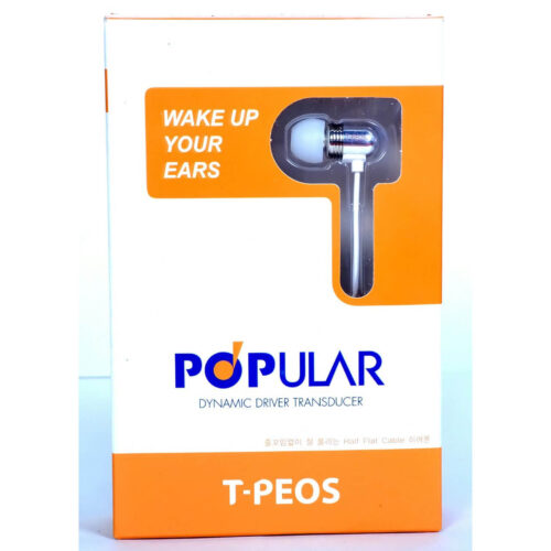 Buy T-Peos Popular Earphone at HiFiNage in India with warranty.